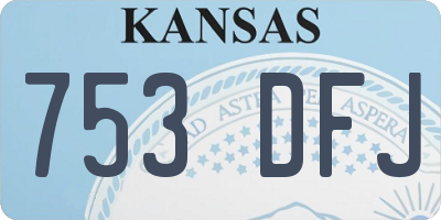 KS license plate 753DFJ