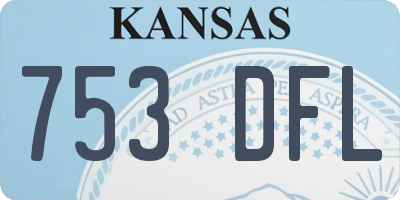 KS license plate 753DFL