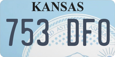 KS license plate 753DFO
