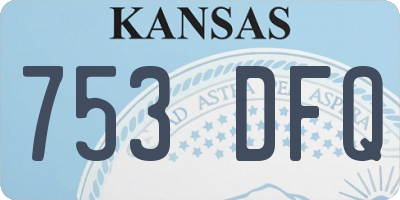KS license plate 753DFQ