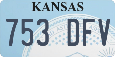 KS license plate 753DFV