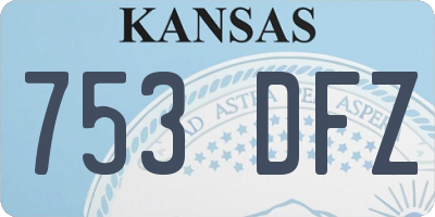 KS license plate 753DFZ