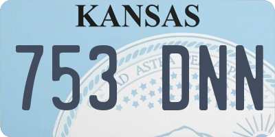 KS license plate 753DNN