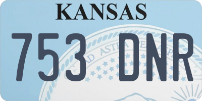 KS license plate 753DNR