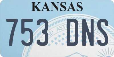 KS license plate 753DNS