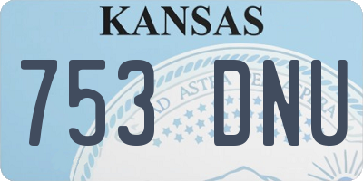 KS license plate 753DNU