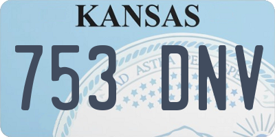 KS license plate 753DNV