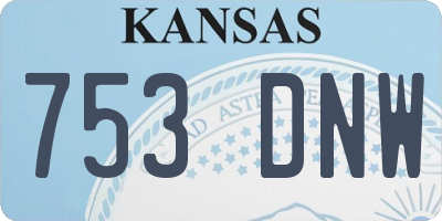 KS license plate 753DNW