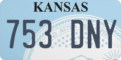 KS license plate 753DNY