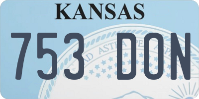 KS license plate 753DON