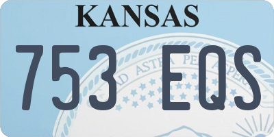 KS license plate 753EQS