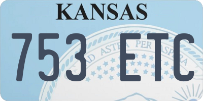 KS license plate 753ETC