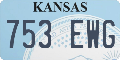 KS license plate 753EWG