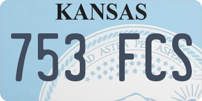 KS license plate 753FCS
