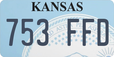 KS license plate 753FFD