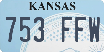 KS license plate 753FFW