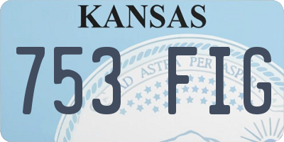 KS license plate 753FIG