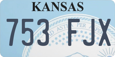 KS license plate 753FJX