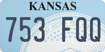 KS license plate 753FQQ