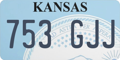 KS license plate 753GJJ
