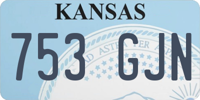 KS license plate 753GJN