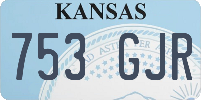 KS license plate 753GJR