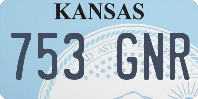 KS license plate 753GNR