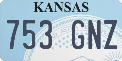 KS license plate 753GNZ