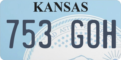 KS license plate 753GOH