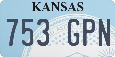 KS license plate 753GPN