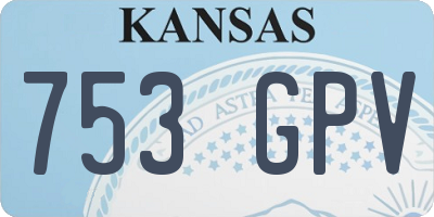 KS license plate 753GPV