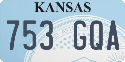 KS license plate 753GQA