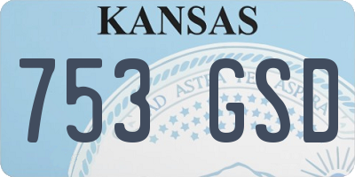 KS license plate 753GSD