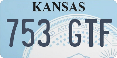 KS license plate 753GTF
