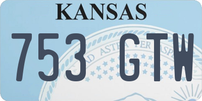 KS license plate 753GTW