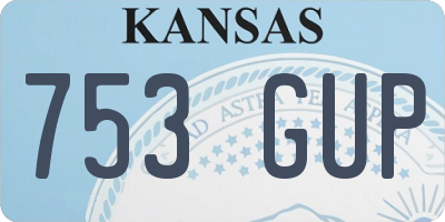 KS license plate 753GUP