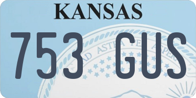 KS license plate 753GUS