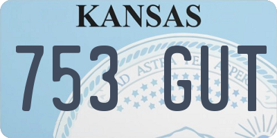 KS license plate 753GUT