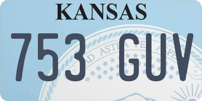 KS license plate 753GUV