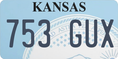KS license plate 753GUX