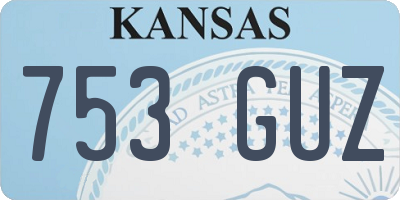 KS license plate 753GUZ