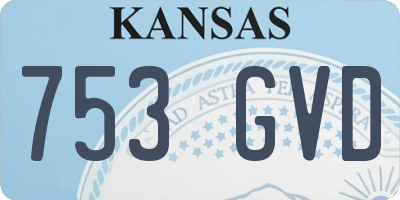 KS license plate 753GVD