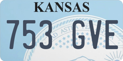 KS license plate 753GVE