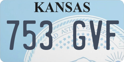 KS license plate 753GVF