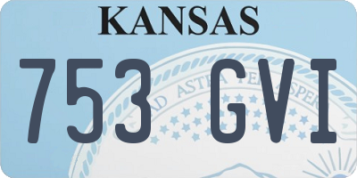 KS license plate 753GVI