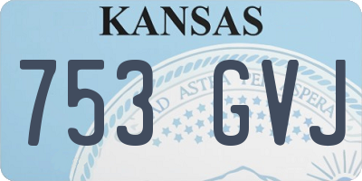 KS license plate 753GVJ