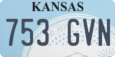 KS license plate 753GVN