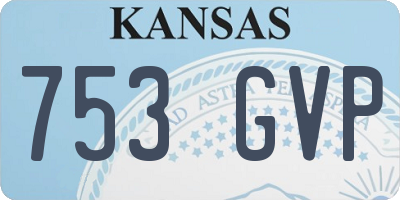 KS license plate 753GVP