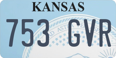 KS license plate 753GVR