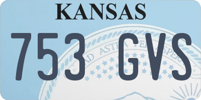 KS license plate 753GVS